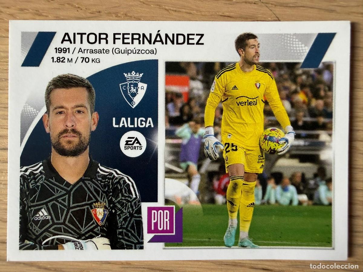 Coleccionismo cromos antiguos: 4 AITOR FERNANDEZ OSASUNA 23 24 2023 2024 LIGA EA SPORTS COLECCIONES ESTE SIN PEGAR STICKER