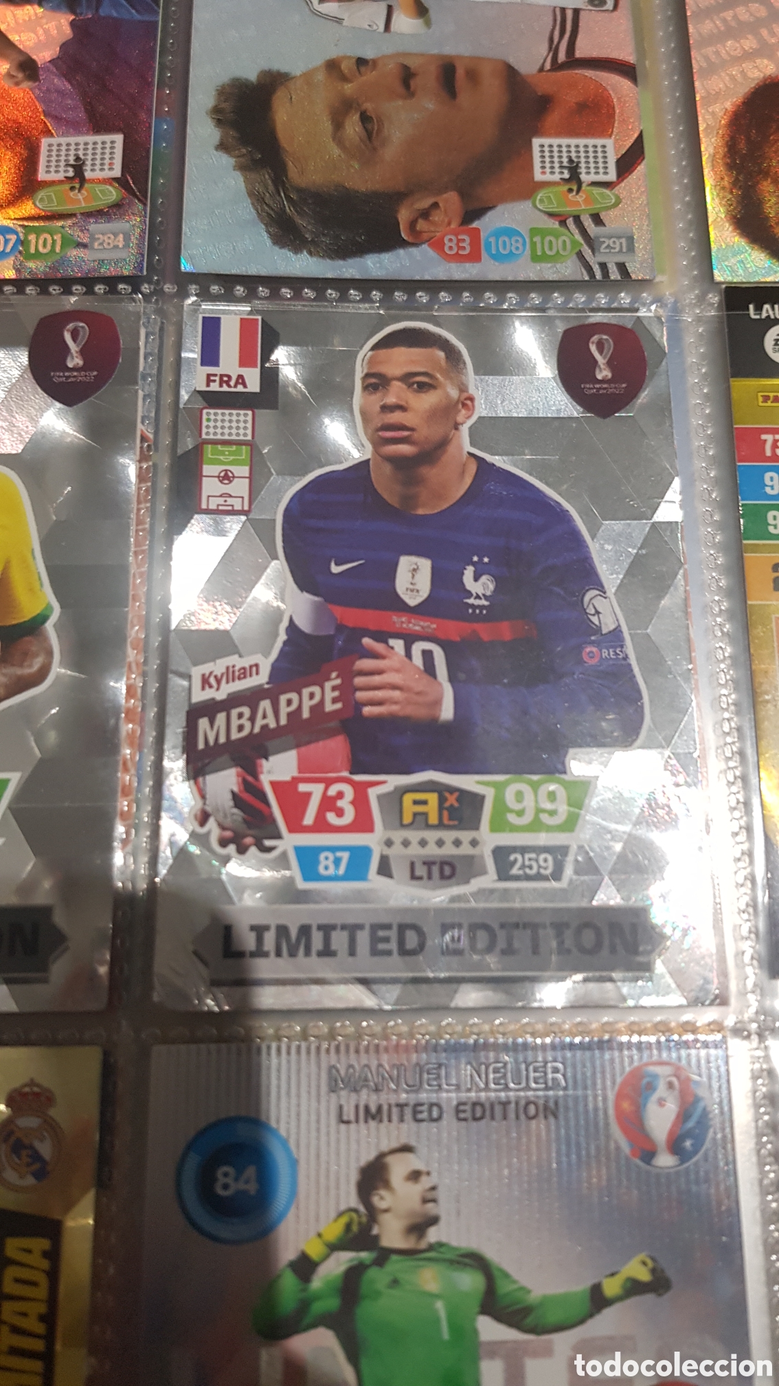 Coleccionismo cromos antiguos: Carta de mbappe edicion limitada