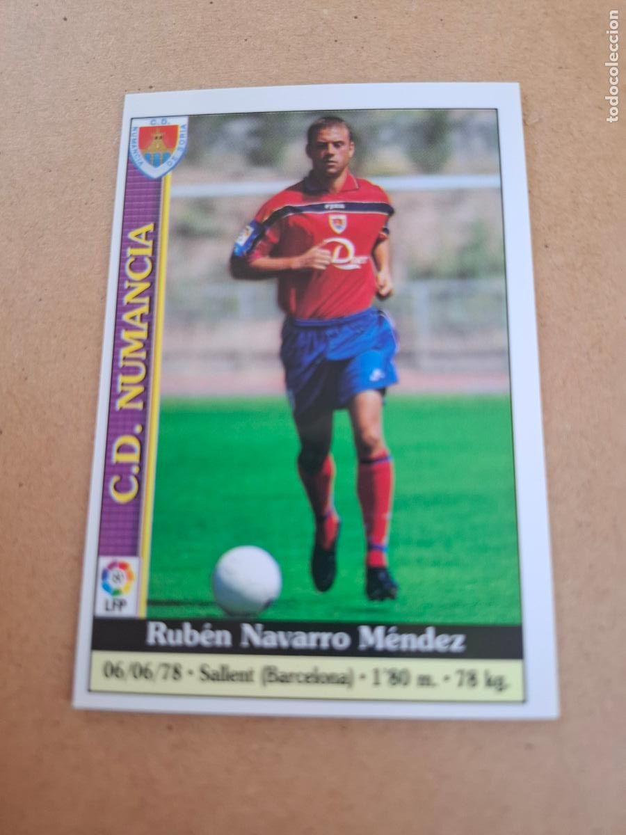 Coleccionismo cromos antiguos: MUNDICROMO 1999 2000 99 00 - 322 RUB&Eacute;N NAVARRO - CD NUMANCIA