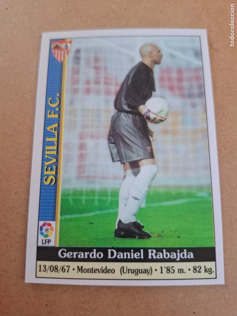 Coleccionismo cromos antiguos: MUNDICROMO 1999 2000 99 00 - 327 RABADJA ( ERROR PUNTO BLANCO ) - SEVILLA FC
