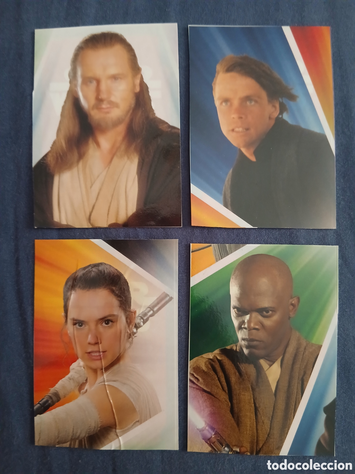Collezionismo Figurine antiche: 4 Cromos Star Wars, El Despertar de la Fuerza -Topps 2.015- Disney
