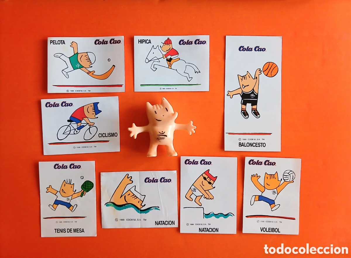 Coleccionismo cromos antiguos: Lote Cromos pegatina Cola Cao mascota olimpica cobi colacao