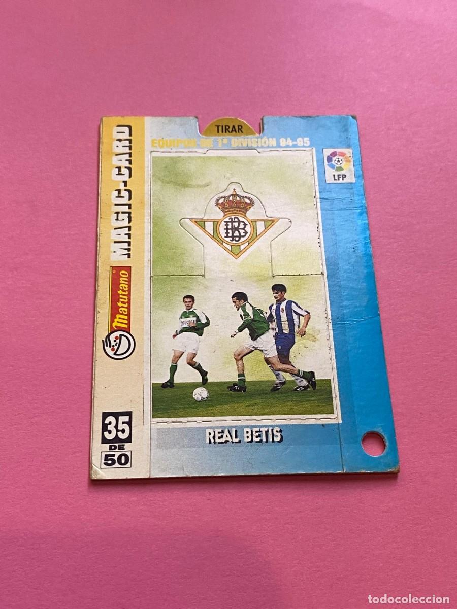 Coleccionismo cromos antiguos: Magic card MATUTANO craks de la liga 94-95 Real Betis n&uacute;mero 35
