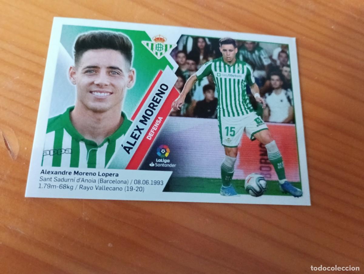 Coleccionismo cromos antiguos: LIGA ESTE 2019 2020 19 20 PANINI ALEX MORENO N&ordm; 58 ULTIMOS FICHAJES BETIS