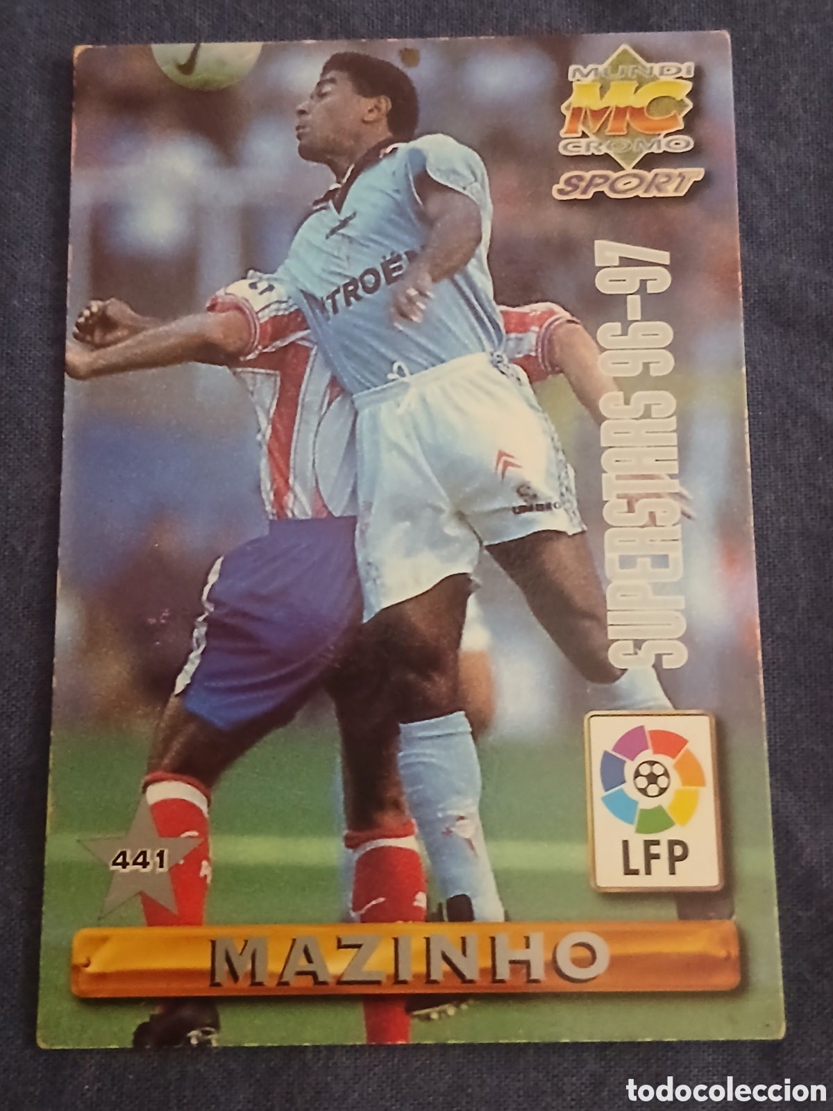 Coleccionismo cromos antiguos: Cromo Mazinho/Eusebio Las Fichas de la Liga Mundicromo Sport (Temp.1996-1997) N&deg;441