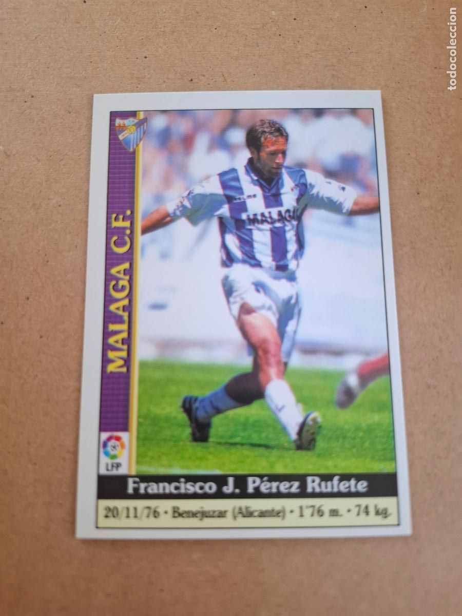 Coleccionismo cromos antiguos: MUNDICROMO 1999 2000 99 00 - 452 RUFETE - M&Aacute;LAGA CF