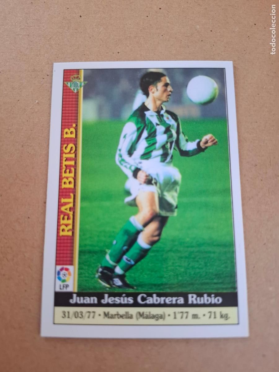 Coleccionismo cromos antiguos: MUNDICROMO 1999 2000 99 00 - 453 JUAN JES&Uacute;S - REAL BETIS