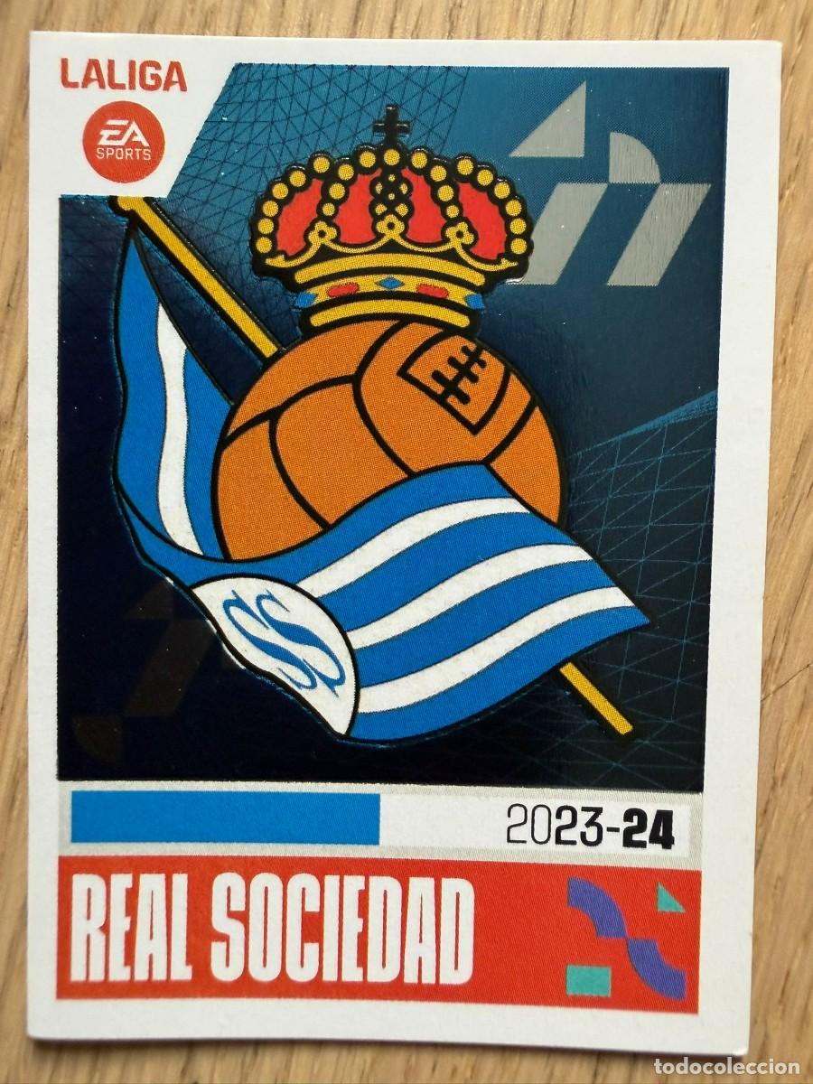 Coleccionismo cromos antiguos: 1 ESCUDO REAL SOCIEDAD 23 24 2023 2024 LIGA EA SPORTS COLECCIONES ESTE SIN PEGAR STICKER