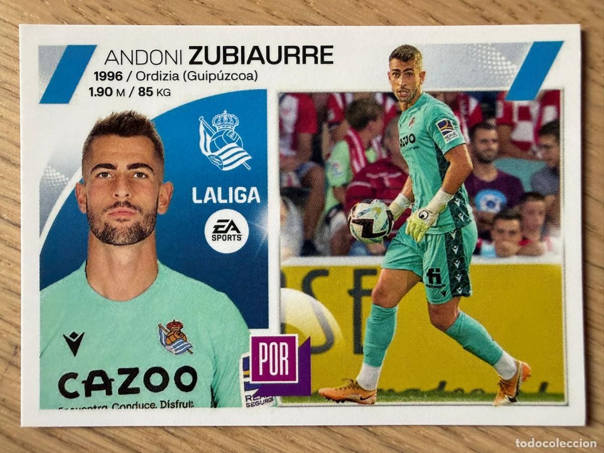 Coleccionismo cromos antiguos: 4 ZUBIAURRE REAL SOCIEDAD 23 24 2023 2024 LIGA EA SPORTS COLECCIONES ESTE SIN PEGAR STICKER