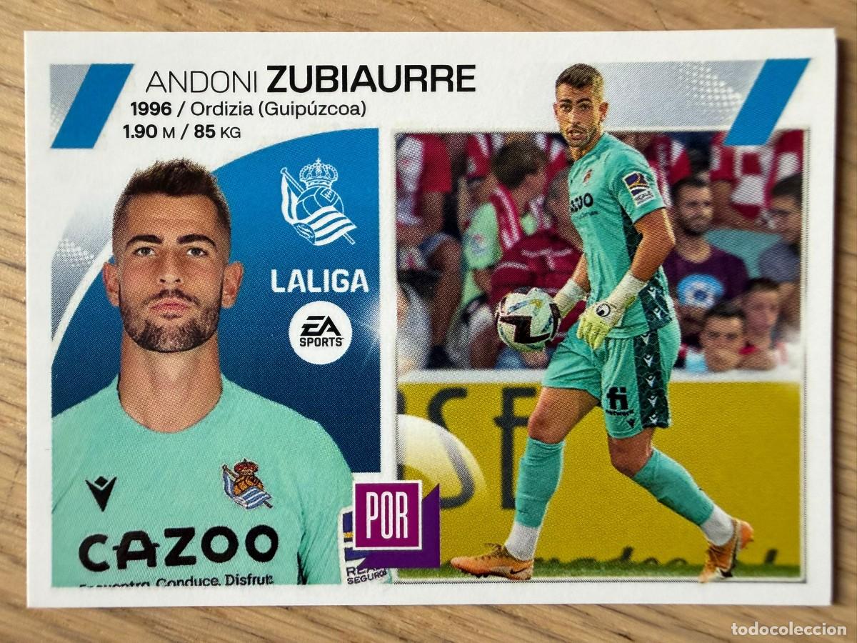 Coleccionismo cromos antiguos: 4 ZUBIAURRE REAL SOCIEDAD 23 24 2023 2024 LIGA EA SPORTS COLECCIONES ESTE SIN PEGAR STICKER