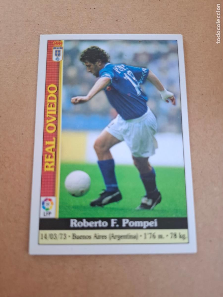Coleccionismo cromos antiguos: MUNDICROMO 1999 2000 99 00 - 473 POMPEI ( CORREGIDO ) - REAL OVIEDO