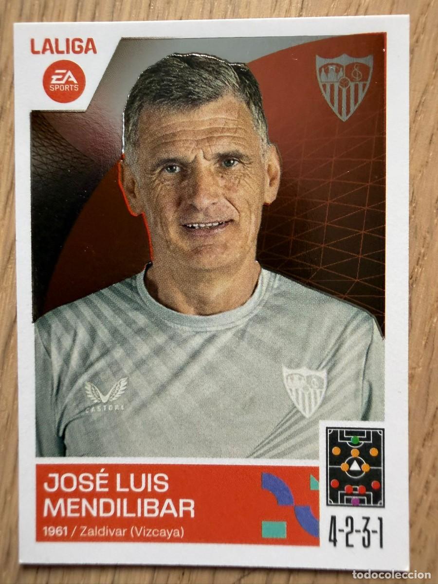 Colecionismo Cromos antigos: 2 MENDILIBAR ENTRENADOR SEVILLA 23 24 2023 2024 LIGA EA SPORTS COLECCIONES ESTE SIN PEGAR STICKER