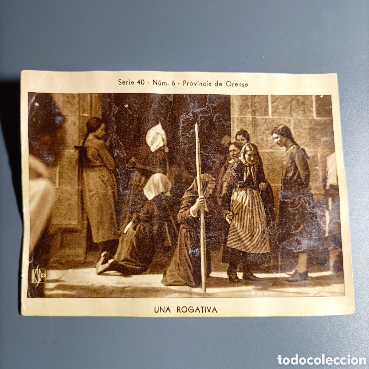 Coleccionismo cromos antiguos: ANTIGUO CROMO. REPRODUCCI&Oacute;N POSTAL. SERIE 40 №6 PROVINCIA DE ORENSE. UNA ROGATIVA