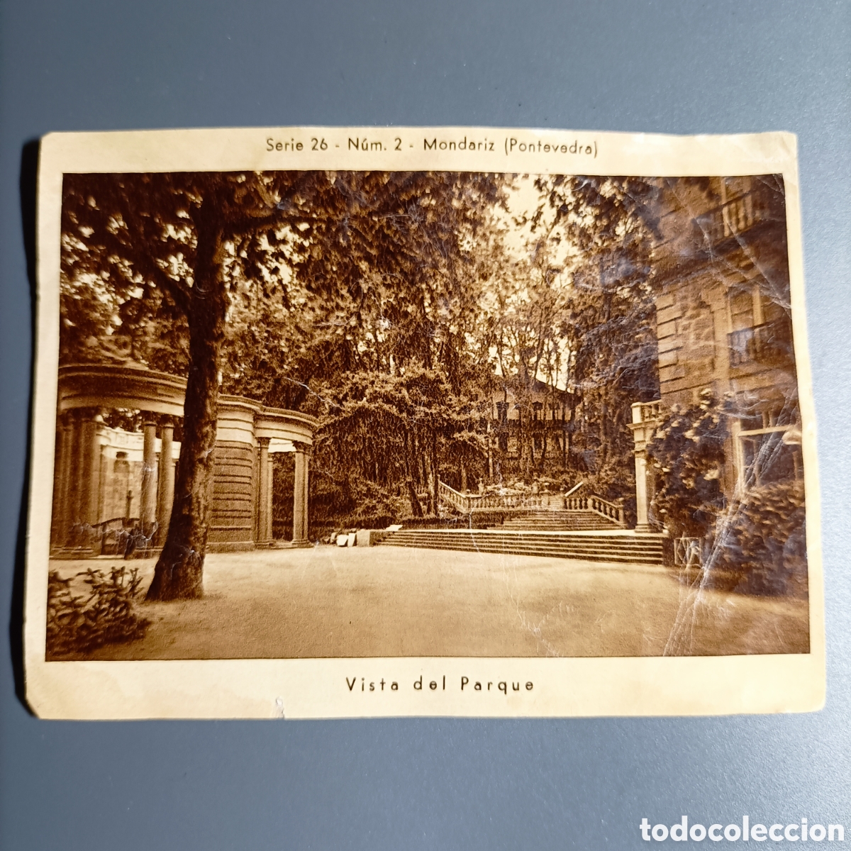 Coleccionismo cromos antiguos: ANTIGUO CROMO. REPRODUCCI&Oacute;N POSTAL. SERIE 26 №2 MONDARIZ. VISTA DEL PARQUE