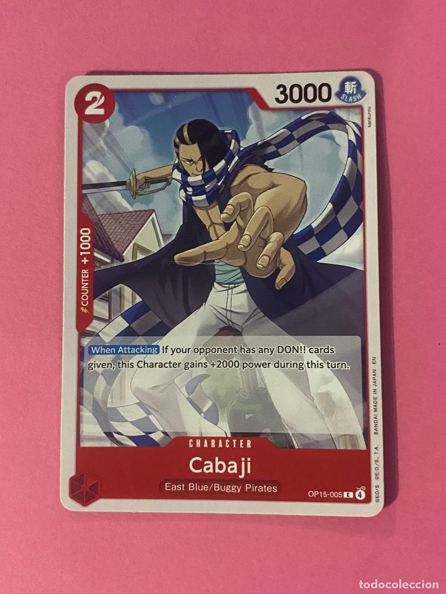 Coleccionismo cromos antiguos: Carta Cabaji OP15-005 One Piece