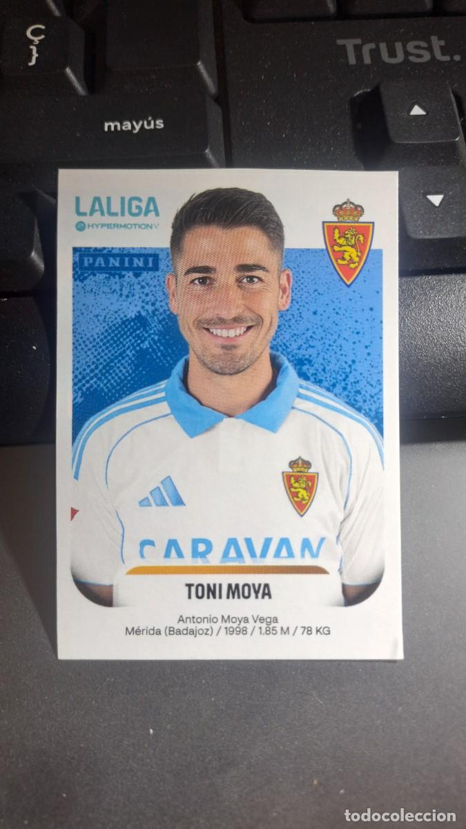 Coleccionismo cromos antiguos: CROMO TONI MOYA 412 BIS 412BIS ZARAGOZA LA LIGA HYPERMOTION 2025 2026 25 26 PANINI NUNCA PEGADO