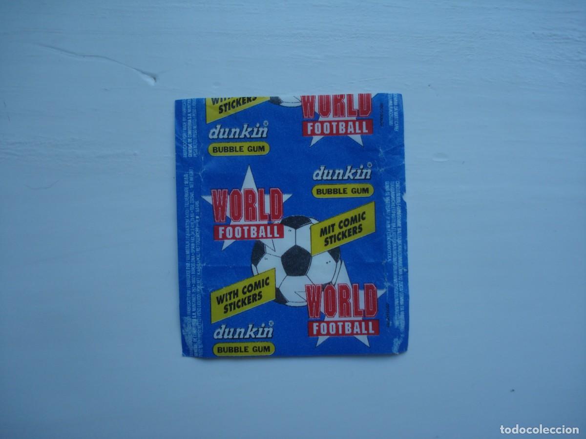Coleccionismo cromos antiguos: WORLD FOOTBALL DUNKIN ENVOLTORIO CROMOS CHICLES! WRAPPER KAUGUMMI BILDER BUBBLE GUM!