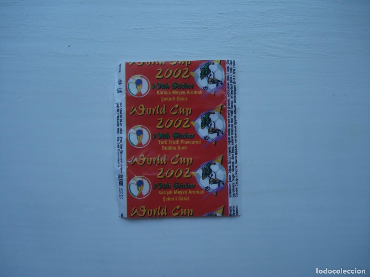 Coleccionismo cromos antiguos: WORLD CUP 2002 ENVOLTORIO CROMOS CHICLES! WRAPPER KAUGUMMI BILDER BUBBLE GUM!