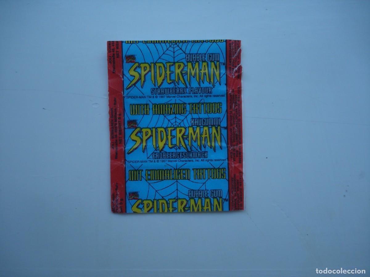 Coleccionismo cromos antiguos: SPIDERMAN MARVEL ENVOLTORIO CROMOS CHICLES! WRAPPER KAUGUMMI BILDER BUBBLE GUM!