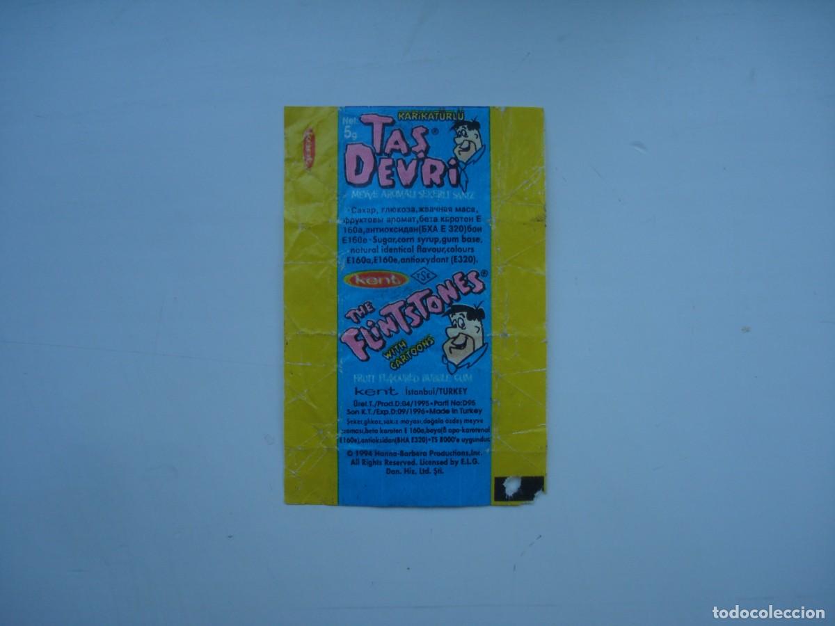 Coleccionismo cromos antiguos: FLINTSTONES KENT ENVOLTORIO CROMOS CHICLES! WRAPPER KAUGUMMI BILDER BUBBLE GUM!