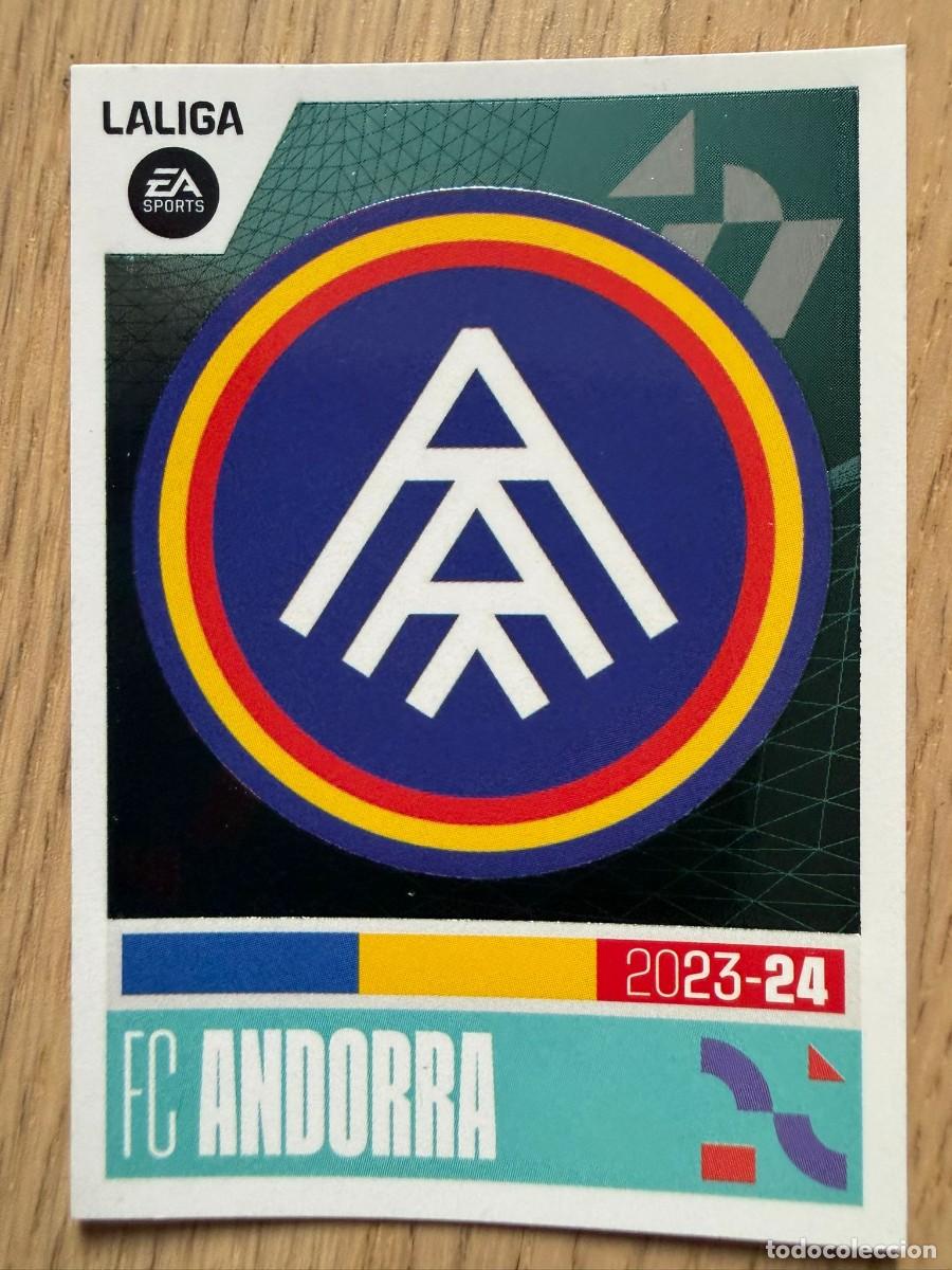 Coleccionismo cromos antiguos: 4 ESCUDO FC ANDORRA 23 24 2023 2024 LIGA EA SPORTS COLECCIONES ESTE SIN PEGAR STICKER
