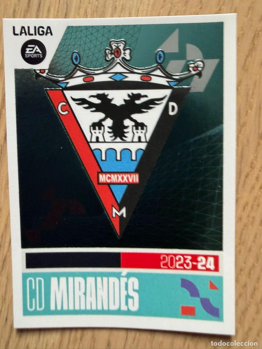 Coleccionismo cromos antiguos: 15 ESCUDO CD MIRANDES 23 24 2023 2024 LIGA EA SPORTS COLECCIONES ESTE SIN PEGAR STICKER