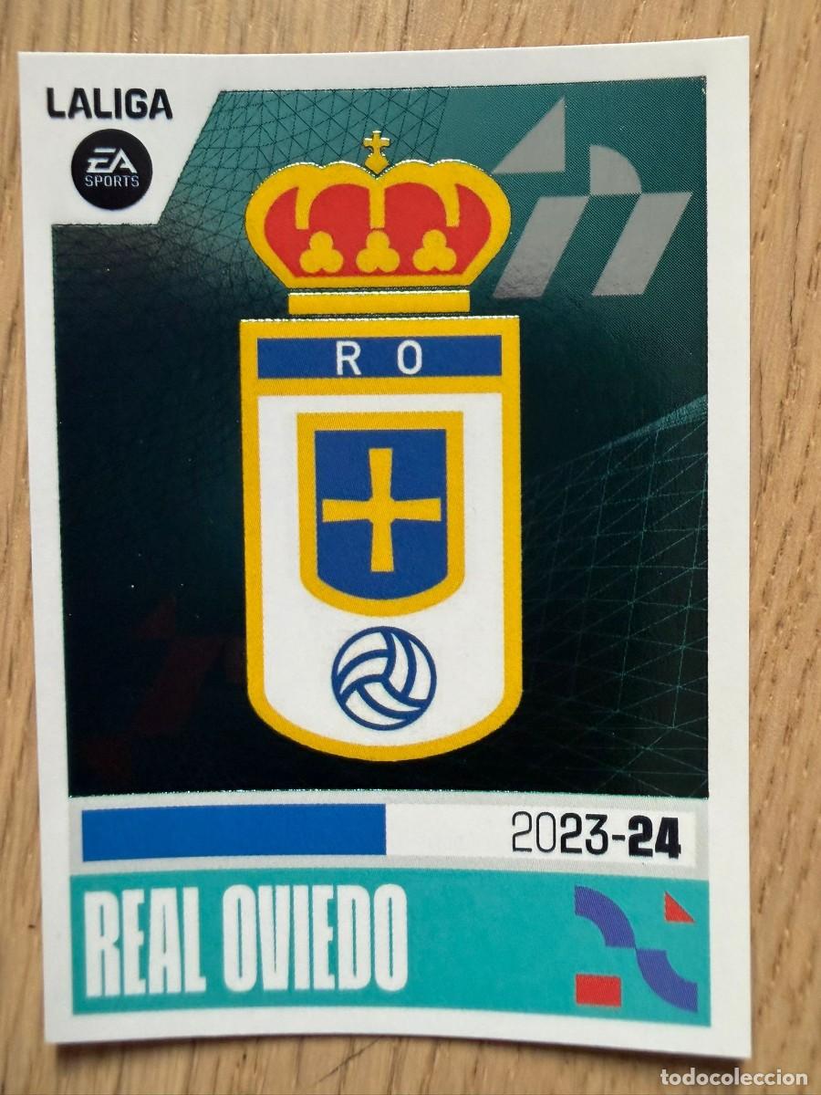 Coleccionismo cromos antiguos: 16 ESCUDO REAL OVIEDO 23 24 2023 2024 LIGA EA SPORTS COLECCIONES ESTE SIN PEGAR STICKER
