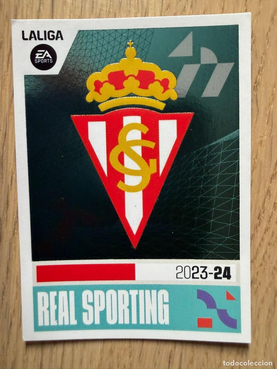 Coleccionismo cromos antiguos: 18 ESCUDO SPORTING GIJON 23 24 2023 2024 LIGA EA SPORTS COLECCIONES ESTE SIN PEGAR STICKER