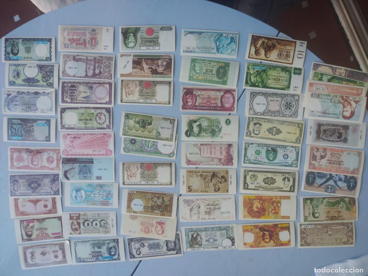 Coleccionismo cromos antiguos: Lote 56 cromos billetes del mundo. Cromos Didec. Nuevos