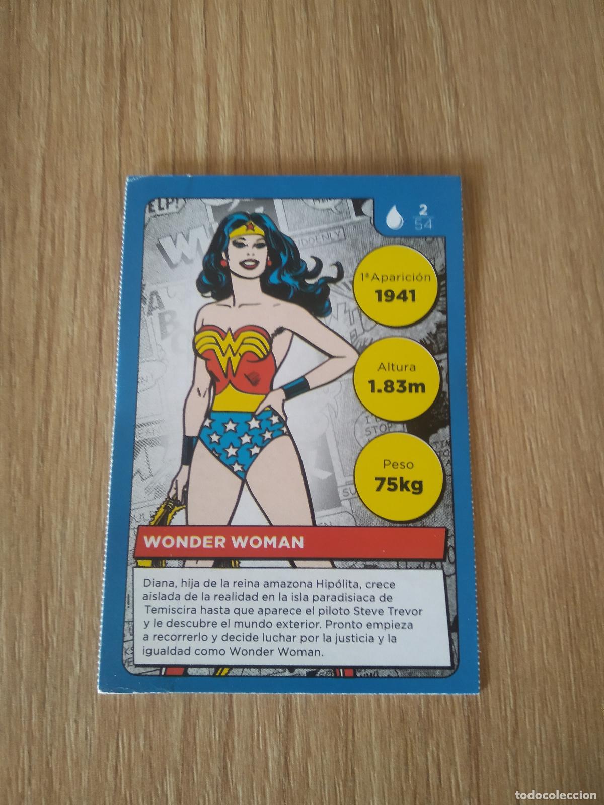 Coleccionismo cromos antiguos: 2 WONDER WOMAN CROMO CARREFOUR DC COMICS