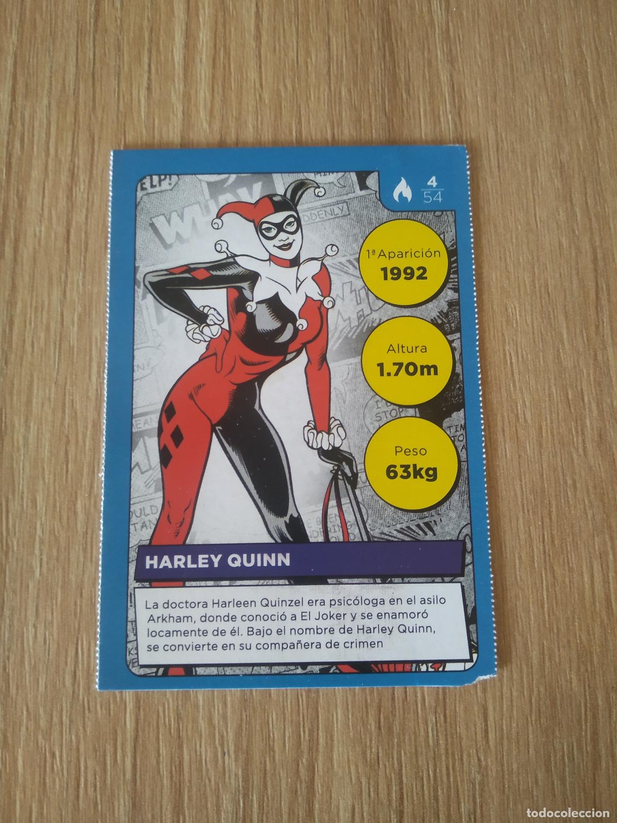 Coleccionismo cromos antiguos: 4 HARLEY QUINN CROMO CARREFOUR DC COMICS