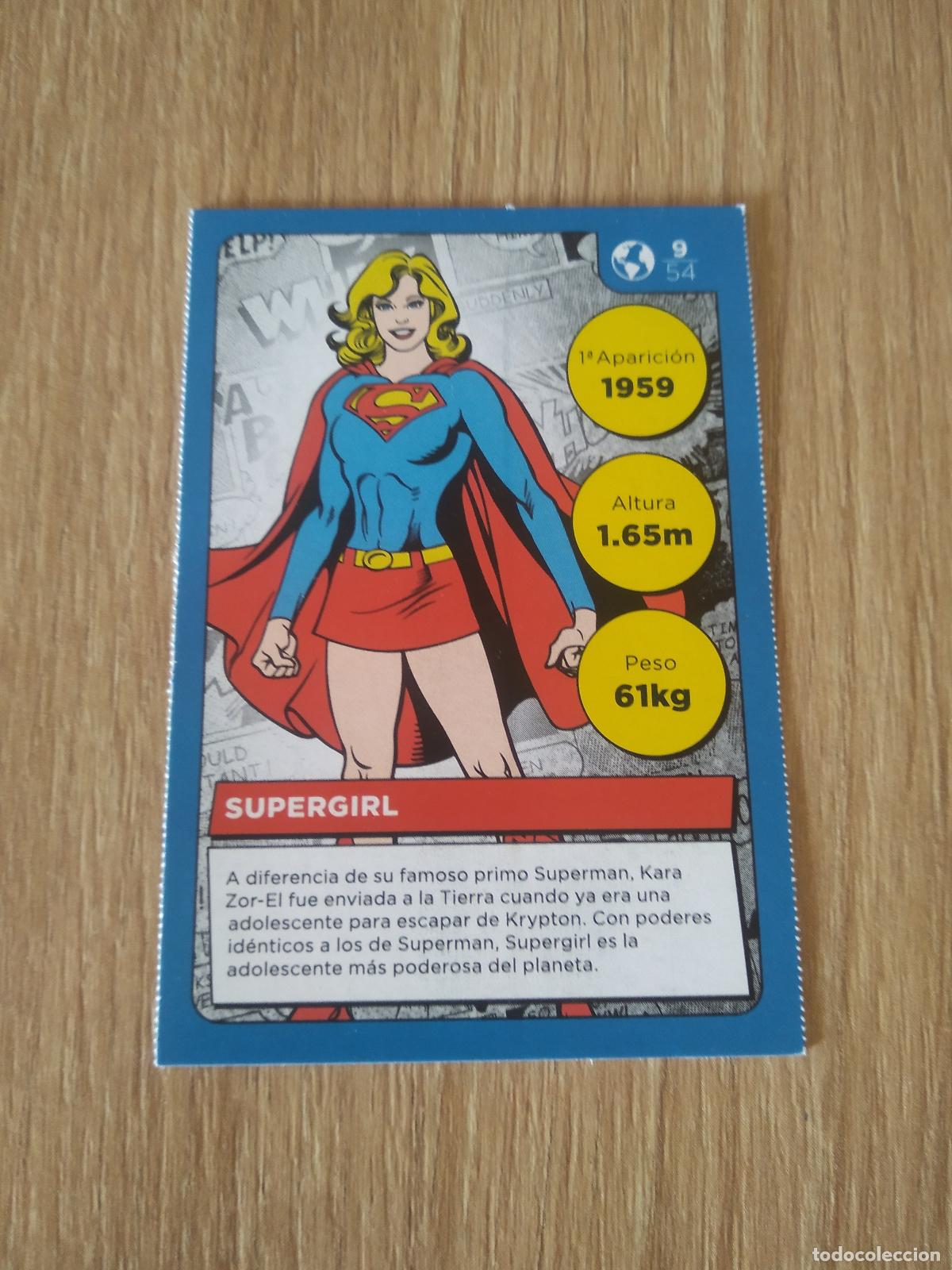 Coleccionismo cromos antiguos: 9 SUPERGIRL CROMO CARREFOUR DC COMICS