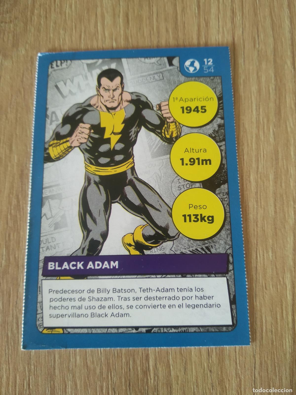 Coleccionismo cromos antiguos: 12 BLACK ADAM CROMO CARREFOUR DC COMICS