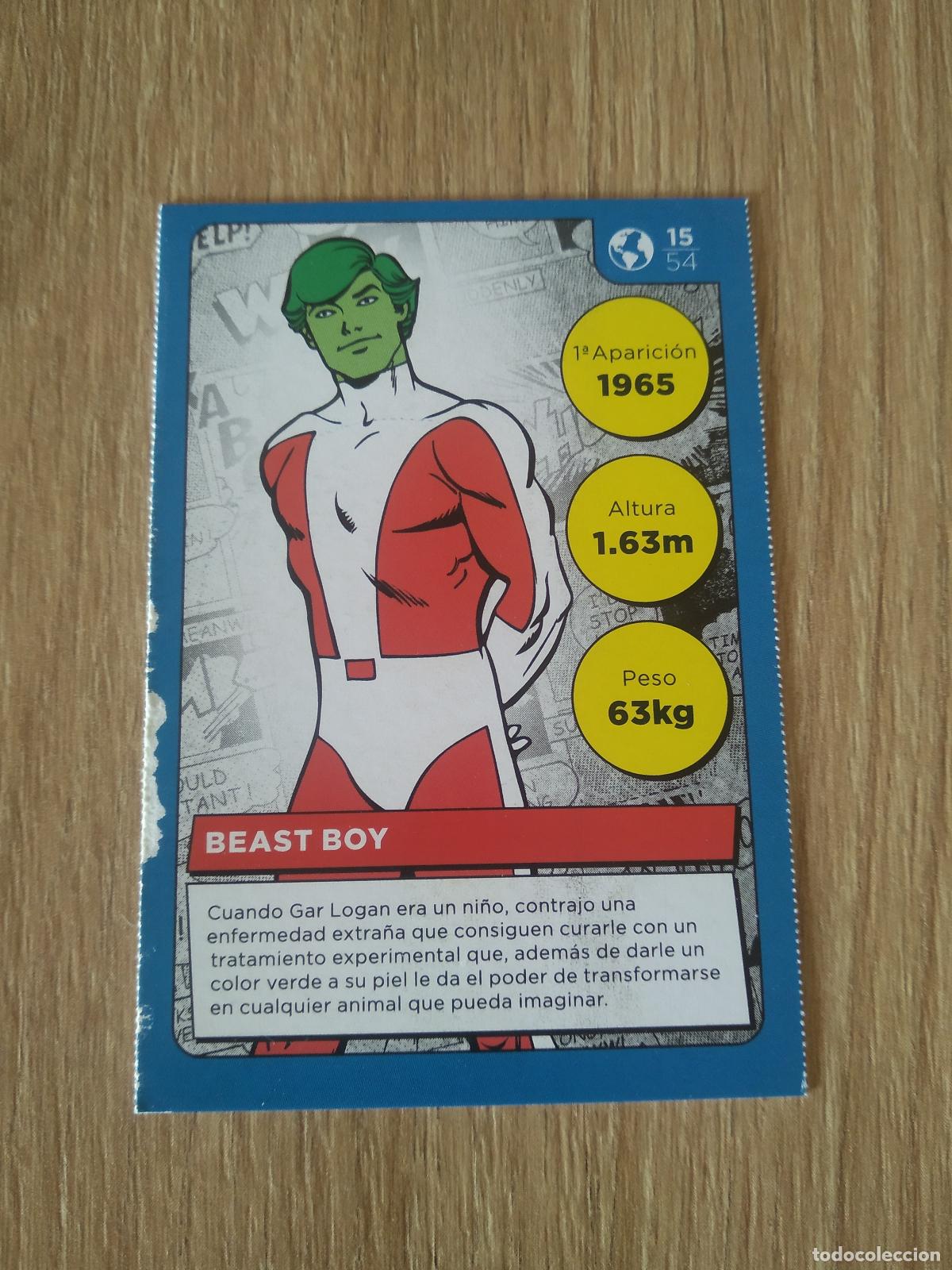 Coleccionismo cromos antiguos: 15 BEAST BOY CROMO CARREFOUR DC COMICS
