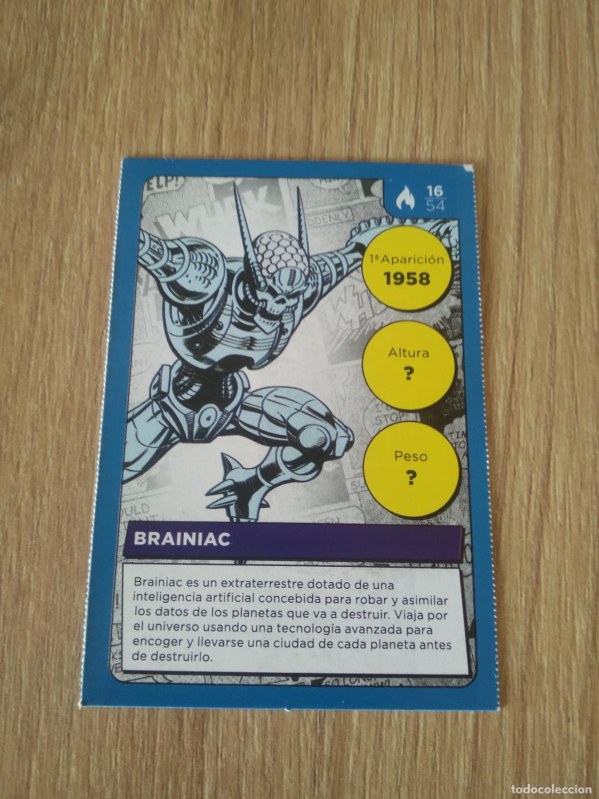 Coleccionismo cromos antiguos: 16 BRAINIAC CROMO CARREFOUR DC COMICS