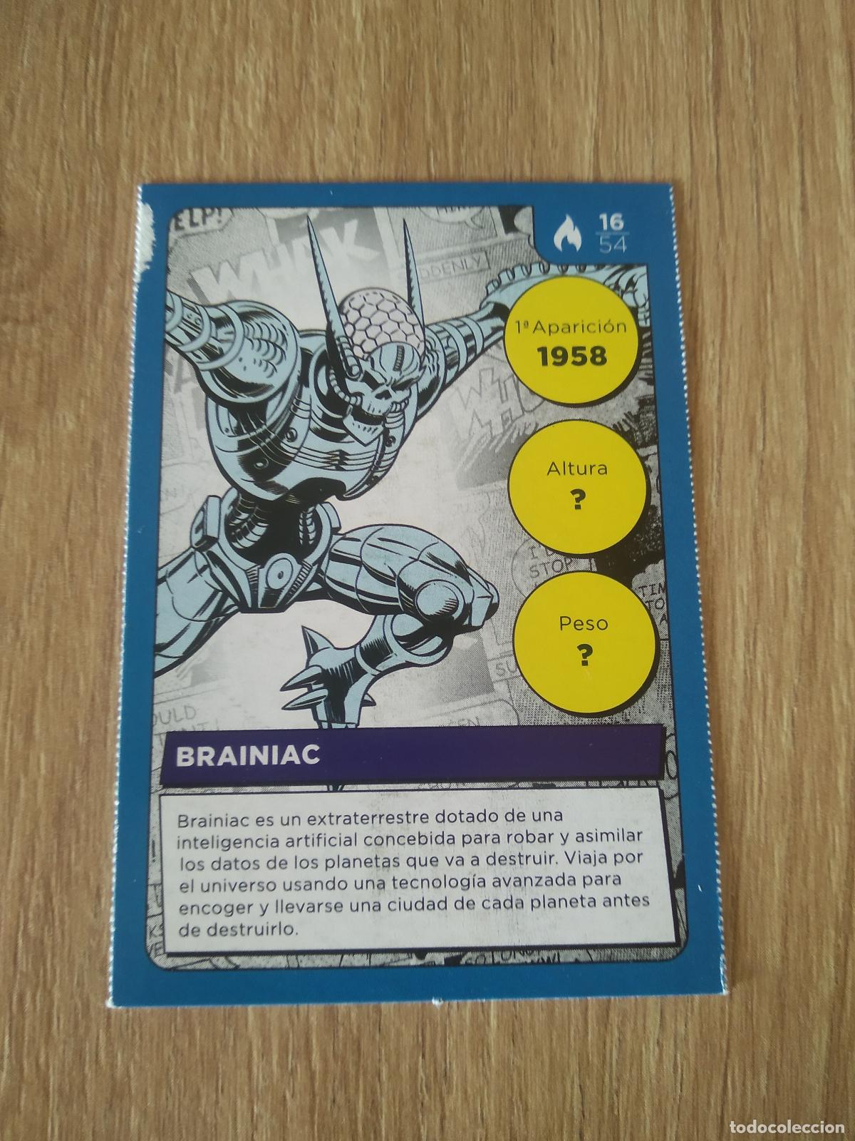 Coleccionismo cromos antiguos: 16 BRAINIAC CROMO CARREFOUR DC COMICS