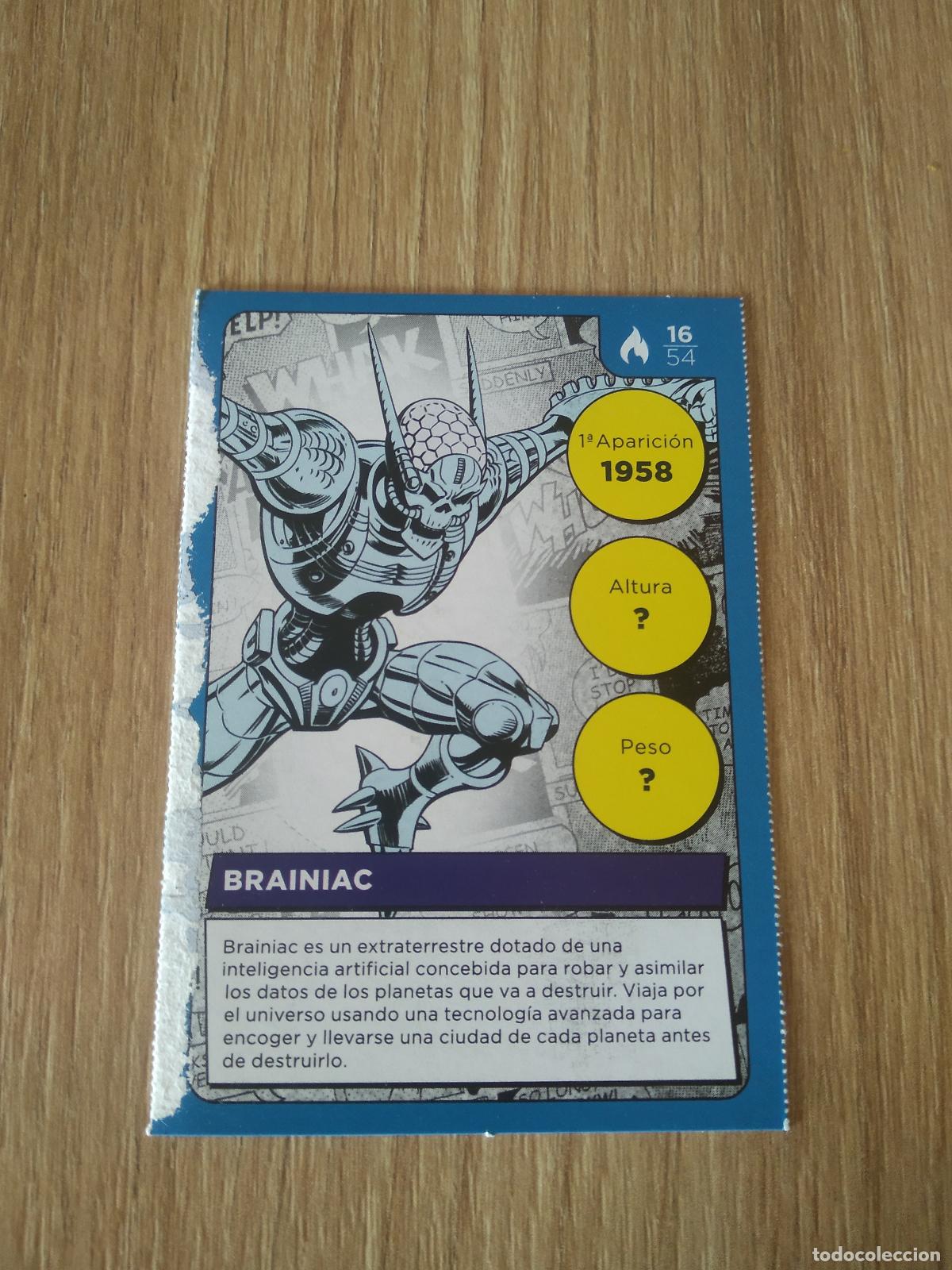 Coleccionismo cromos antiguos: 16 BRAINIAC CROMO CARREFOUR DC COMICS