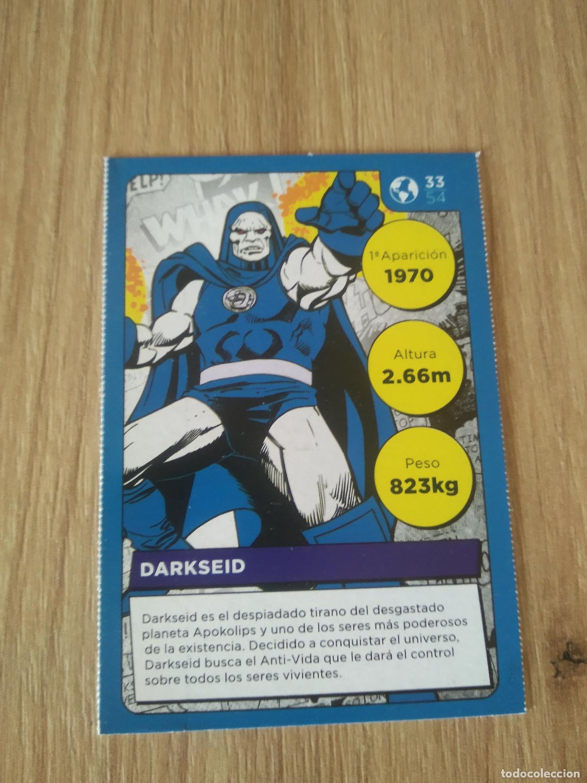 Coleccionismo cromos antiguos: 33 DARKSEID CROMO CARREFOUR DC COMICS