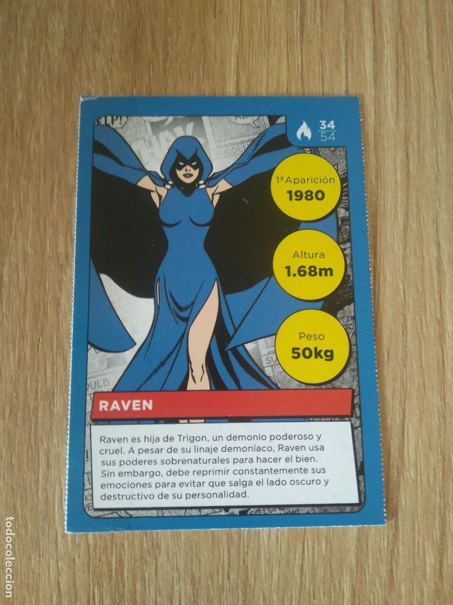Coleccionismo cromos antiguos: 34 RAVEN CROMO CARREFOUR DC COMICS