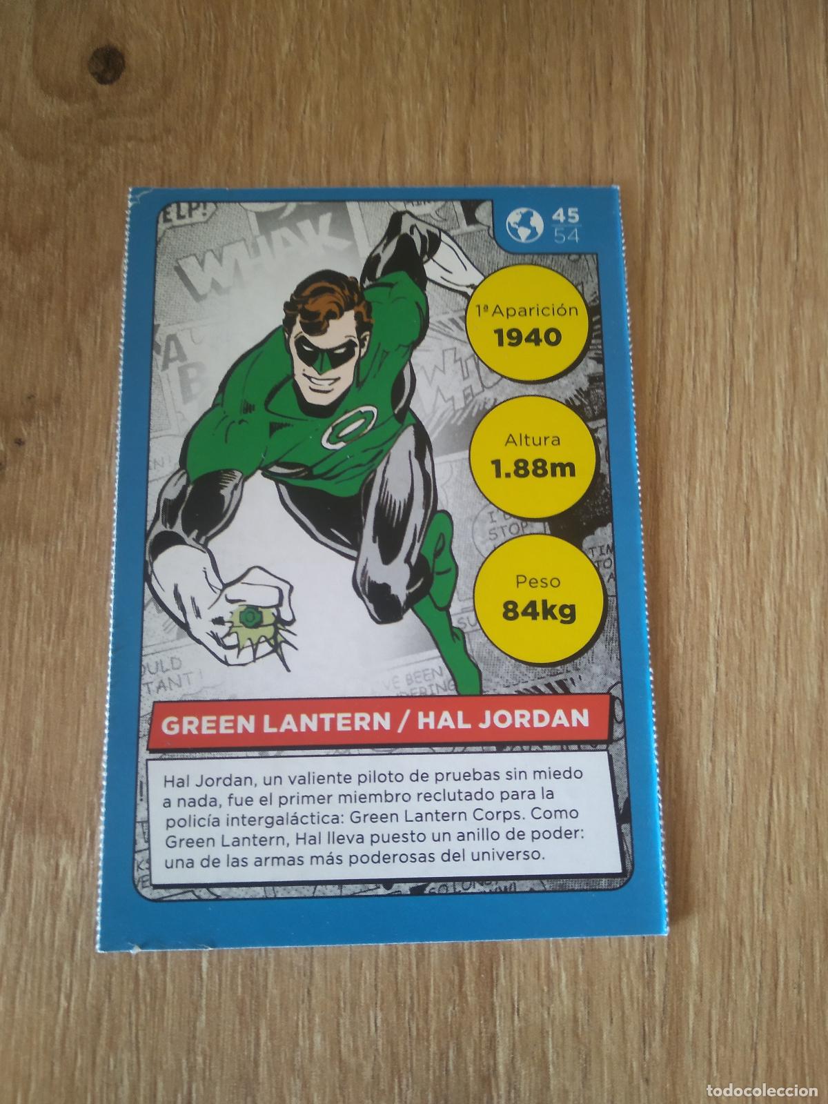 Coleccionismo cromos antiguos: 45 GREEN LANTERN HAL JORDAN CROMO CARREFOUR DC COMICS