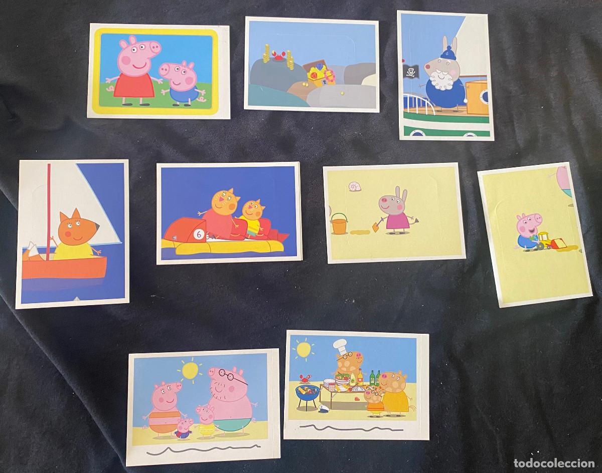 Coleccionismo cromos antiguos: 9 cromos / pegatinas de 'Peppa Pig - Divi&eacute;rtete con Peppa'. Colecci&oacute;n de Panini. A&ntilde;o 2013. Nuevos.