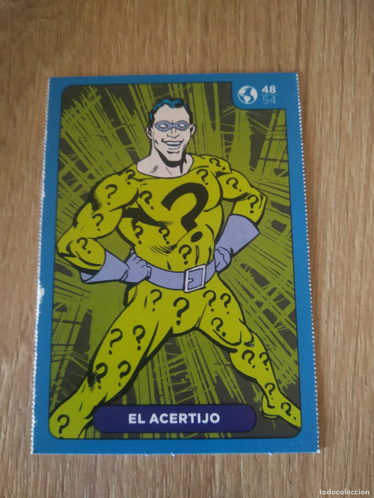 Coleccionismo cromos antiguos: 48 EL ACERTIJO CROMO CARREFOUR DC COMICS
