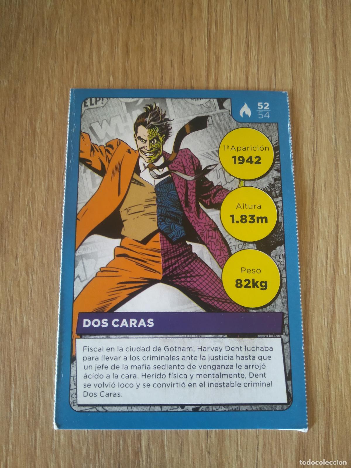 Coleccionismo cromos antiguos: 52 DOS CARAS CROMO CARREFOUR DC COMICS
