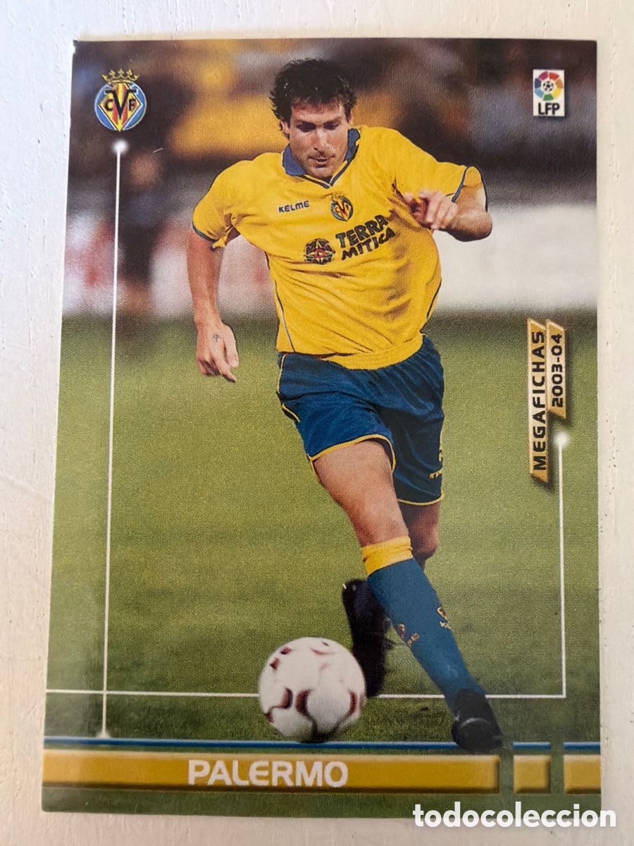 Coleccionismo cromos antiguos: Cromo Megafichas 2003/2004 Panini - N&ordm; 341 Palermo (Baja) - Villarreal C.F.