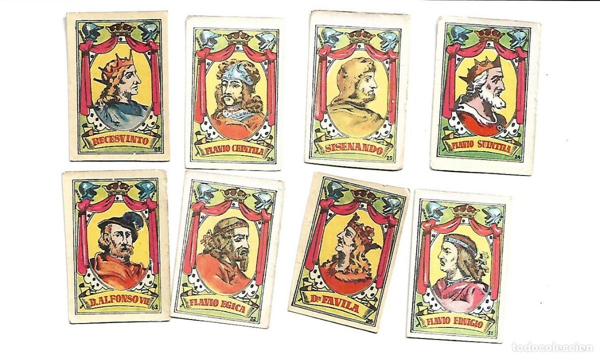 Collectable Antique Stickers: REYES DE ESPA&Ntilde;A - OCHO CROMOS DIFERENTES