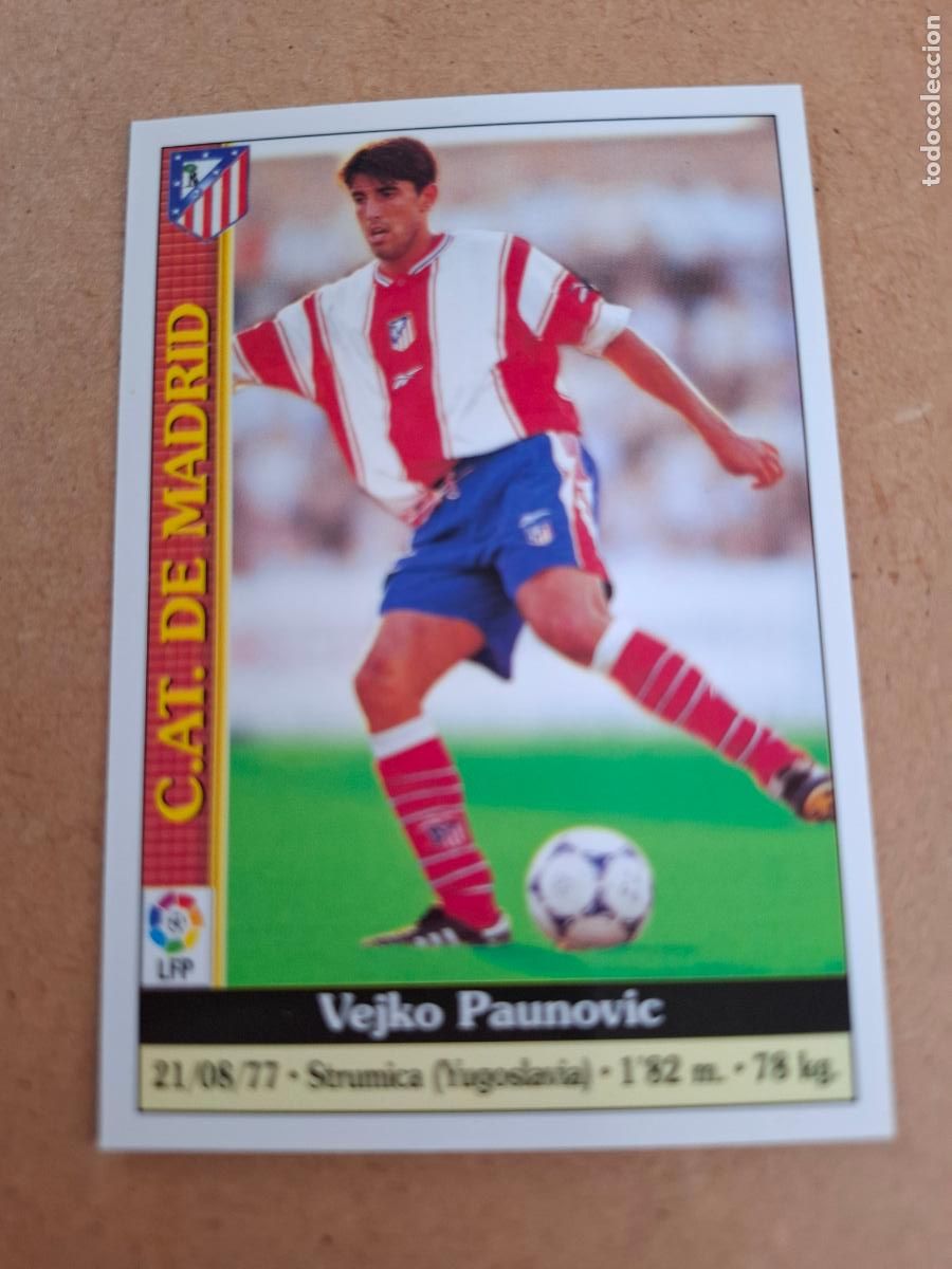 Coleccionismo cromos antiguos: MUNDICROMO 1999 2000 99 00 - 490 PAUNOVIC - AT. MADRID