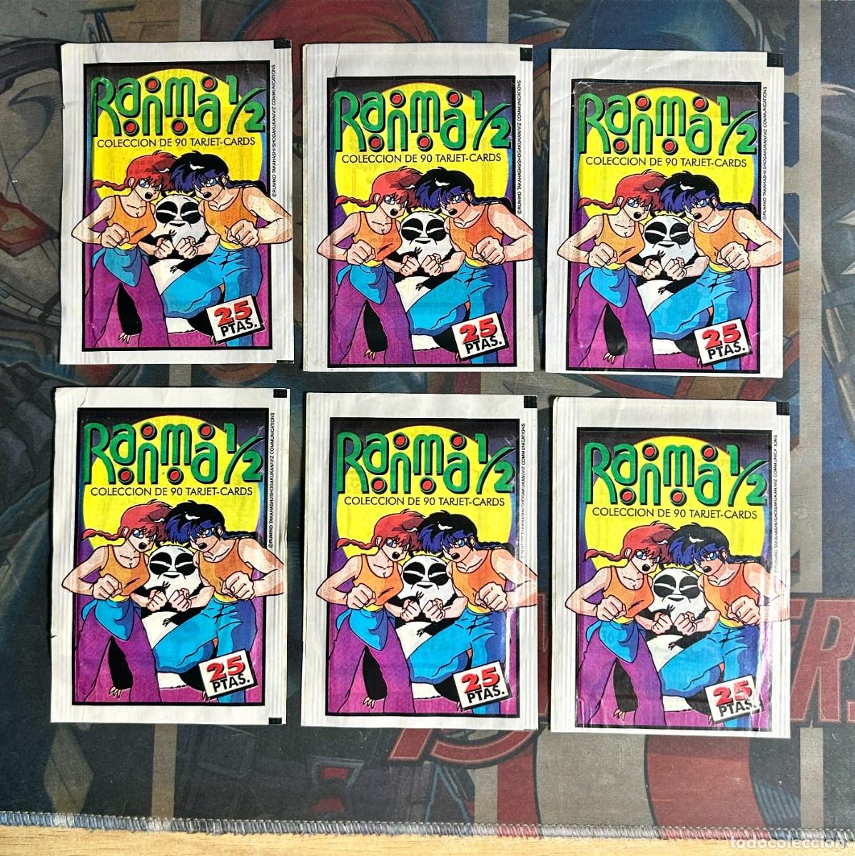 Coleccionismo cromos antiguos: 4245.Lote de 6 Tarjet-Cards de Ranma &frac12; lanzada por Ediciones Este en 1994 (Sin abrir) Cromos