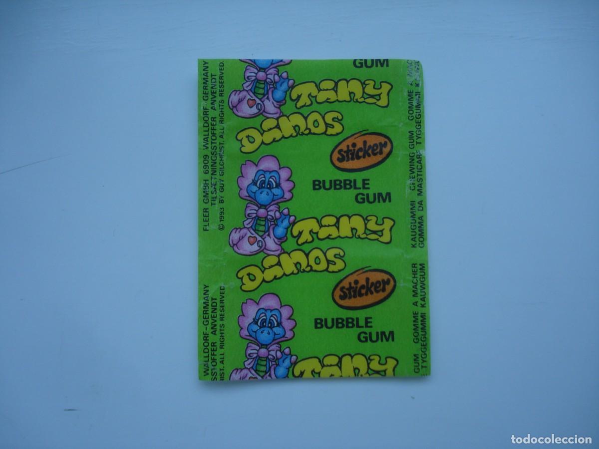 Collectionnisme Cartes &agrave; collectionner anciennes: TINY DINOS FLEER ENVOLTORIO CROMOS CHICLES! WRAPPER KAUGUMMI BILDER BUBBLE GUM!