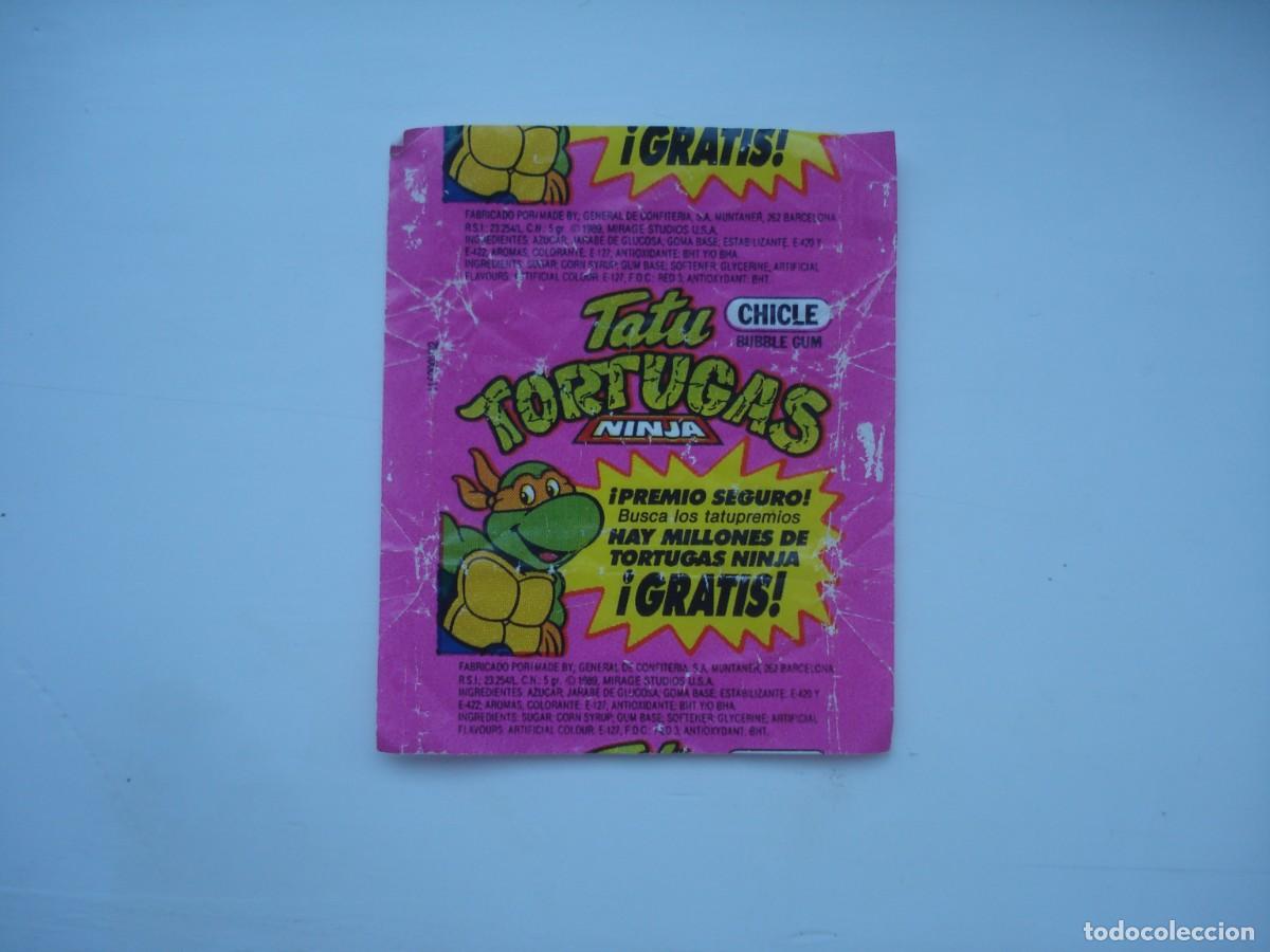 Coleccionismo cromos antiguos: TATU TORTUGAS TURTLES ENVOLTORIO CROMOS CHICLES! WRAPPER KAUGUMMI BILDER BUBBLE GUM!