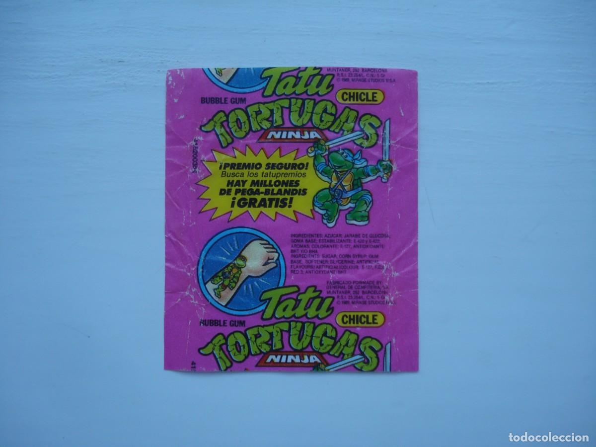 Coleccionismo cromos antiguos: TATU TORTUGAS TURTLES ENVOLTORIO CROMOS CHICLES! WRAPPER KAUGUMMI BILDER BUBBLE GUM!